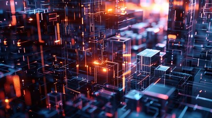 Modern Digital Abstract 3D Background

