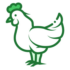 Naklejka premium chicken icon