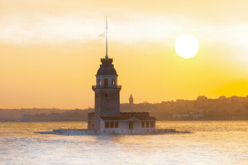 New Maiden's Tower (Yeni Kiz Kulesi) Sunset.