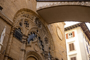 Old town in Florence, Italy. Architecture and landmark of Florence.