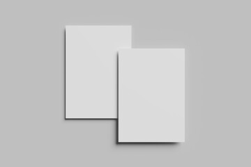 Realistic blank A4 flyer brochure for mockup. 