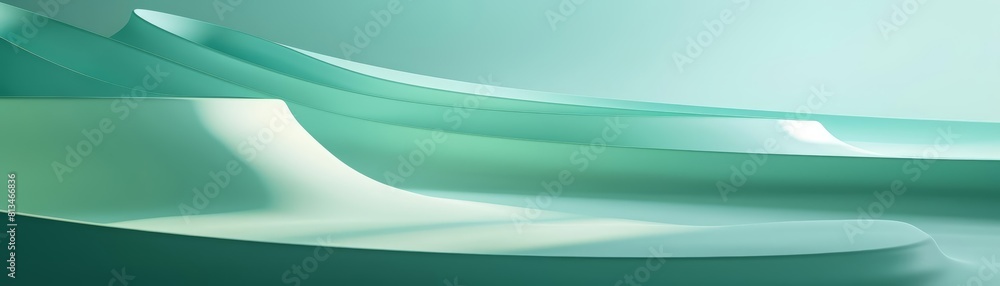 Poster the background features a green gradient minimal style that is both fresh and inviting, blending sea