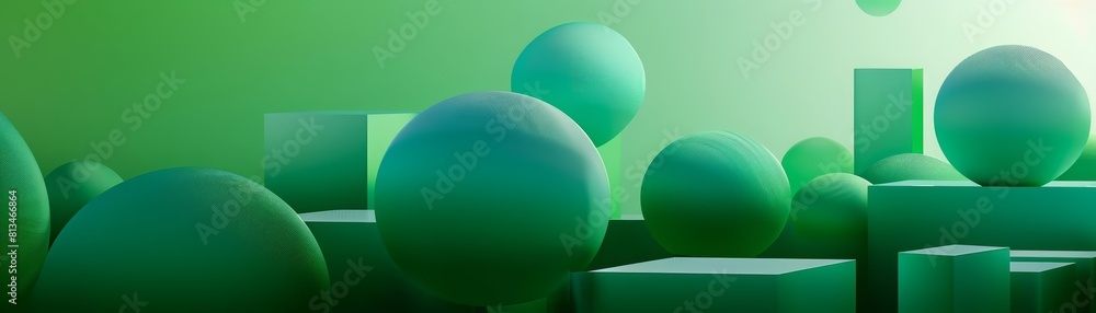 Poster the background features a green gradient minimal style that is both fresh and inviting, blending sea