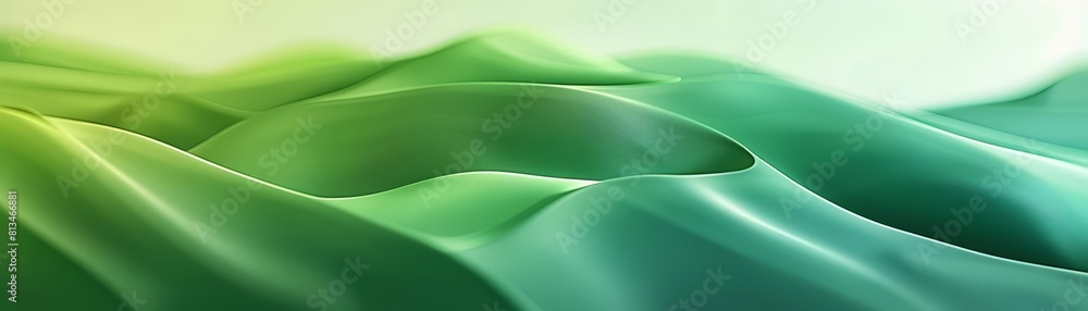 Poster the background features a green gradient minimal style that is both fresh and inviting, blending sea