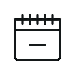 Calendar minus isolated icon, date delete vector icon with editable stroke