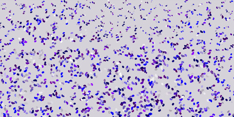 Light pink, blue vector background with random forms.