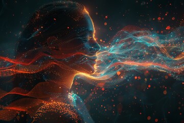 Mystical Monochrome Hand Holding a Crystal