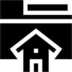 Vector Icon home, folder, files and folders, storage, data