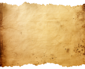Vintage Torn Paper or Parchment Paper, Ripped Paper, Transparent Background, PNG, Old Texture, Distressed Texture