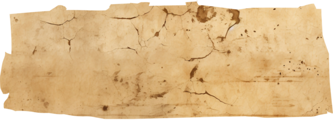 Vintage Torn Paper or Parchment Paper, Ripped Paper, Transparent Background, PNG, Old Texture, Distressed Texture
