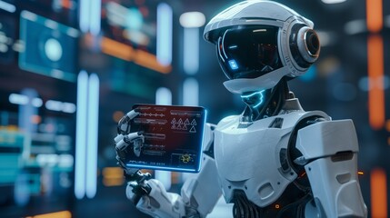 Fototapeta premium humanoid, robot, futuristic, artificial intelligence, intelligence, 