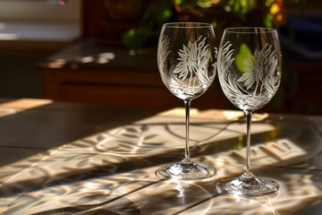 Elegant Glassware with Laser Engraved Designs for Sophisticated Decor