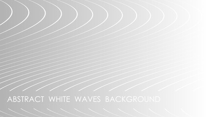 Horizontal white curved lines abstract background with steel gradient back, cover, site presentation in HD format. UI template layout for web design of internet products. Vector banner