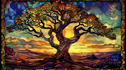 Vibrant Tree Landscape with Majestic Beauty