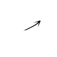 Hand drawn arrow icon on transparent background. grunge style arrow icon for your design