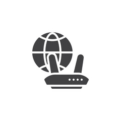 Internet modem vector icon