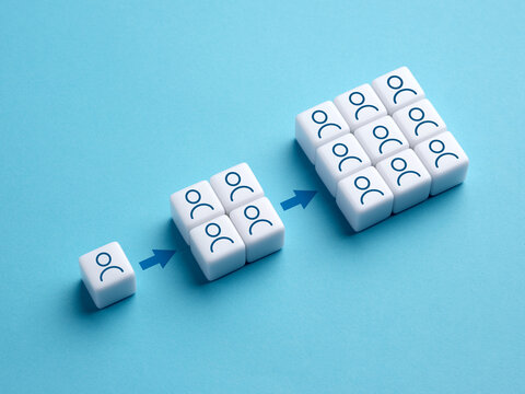 Attracting more followers. Growing or increasing social media audience.