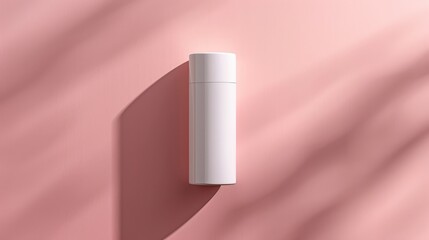 Advertising-ready top-down image of a roll-on deodorant bottle, highlighting its branding with perfect focus on an isolated background