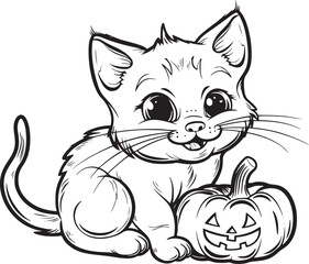 pumpkin cat. Collection kiiten with pumkin. Fuuny pets. Happy halloween