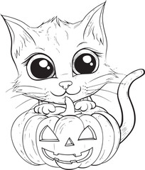 pumpkin cat. Collection kiiten with pumkin. Fuuny pets. Happy halloween