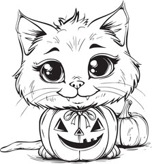 pumpkin cat. Collection kiiten with pumkin. Fuuny pets. Happy halloween