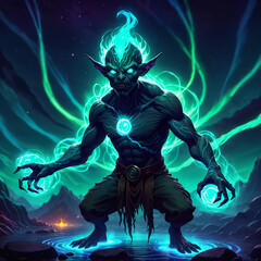 silhouette of a devil