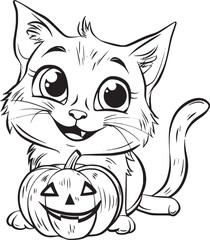 pumpkin cat. Collection kiiten with pumkin. Fuuny pets. Happy halloween