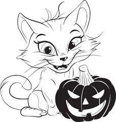 pumpkin cat. Collection kiiten with pumkin. Fuuny pets. Happy halloween