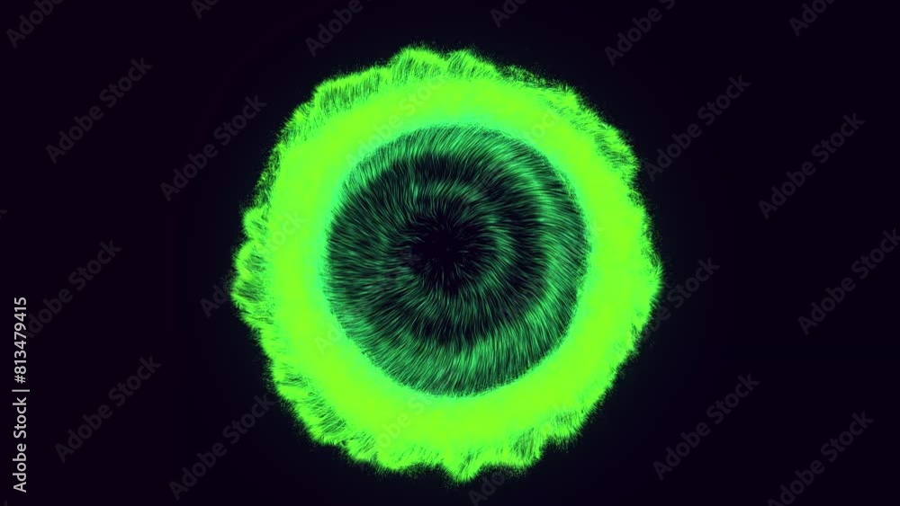 Aufkleber shockwaves. glow particles spread like ink effect. luma matte as alpha channel. emitter ball emit sw