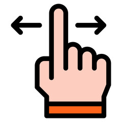 Vector Icon swipe, hand, hands and gestures, gestures, sign