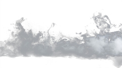 Obraz premium Ethereal White Smoke Swirling on transparent Background