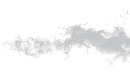 Ethereal White Smoke Swirling on transparent Background