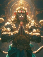Hanuman, ape-like Hindu god