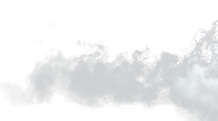 Ethereal White Smoke Swirling on transparent Background