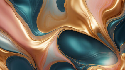 Premium elegant  coral and teal abstract marble texture wallpaper .