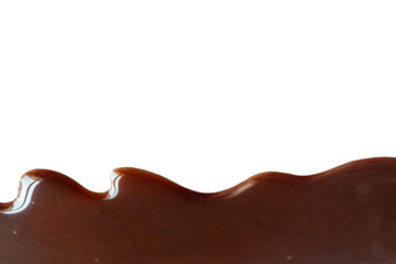 Liquid Chocolate Cream isolated on white background with clipping path