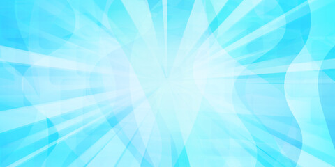 青い集中線の背景　アブストラクト背景イラスト