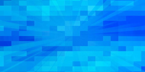 青い集中線の背景　アブストラクト背景イラスト