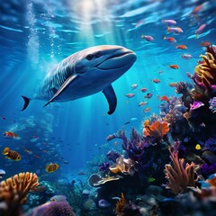 Fototapeta premium An underwater scene