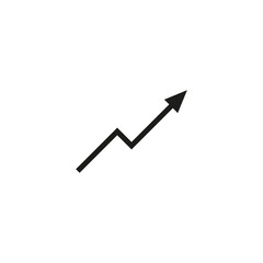 Growth arrow graph. Vector illustration.