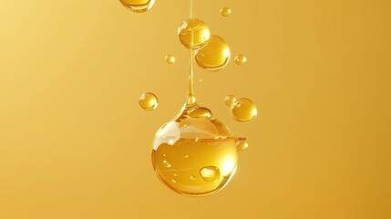 Collagen skin or vitamins Isolated on a light-yellow background. skin care cosmetics concept skin health care