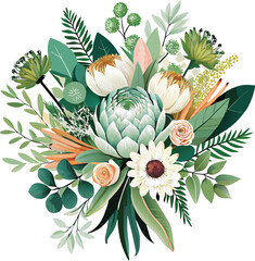 Beautiful flower bouquet wedding colorful bouquet of different flowers