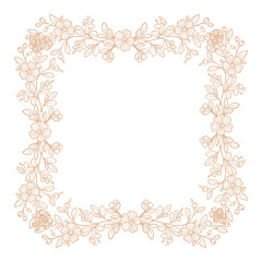 beautiful flower shaped frame