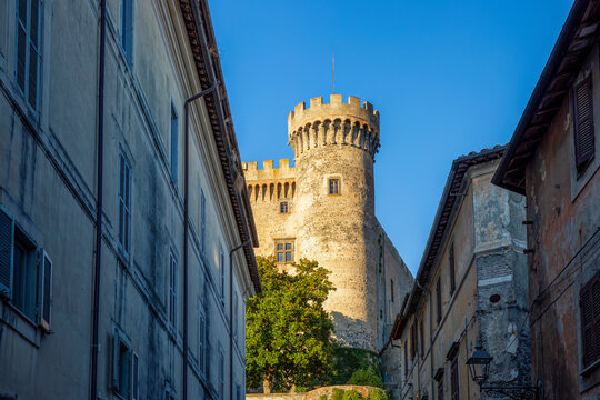 Orsini-Odescalchi castle in small town at Bracciano, Rome, Lazio, Italy