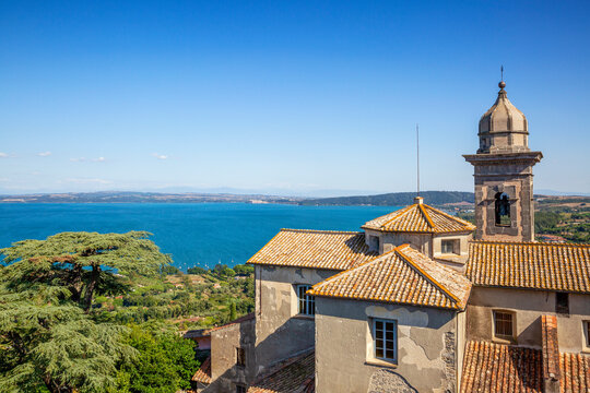 Santo Stefano church near lake Bracciano, Rome, Lazio, Italy