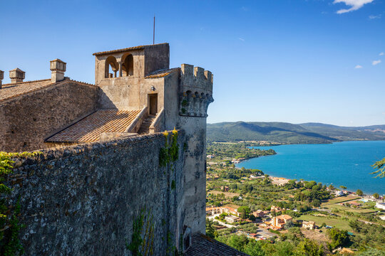 Orsini-Odescalchi castle near lake Bracciano on sunny day at Rome, Lazio, Italy