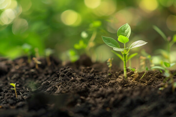Seedling Emerging from Earth, Representing Beginnings of Sustainable Investment