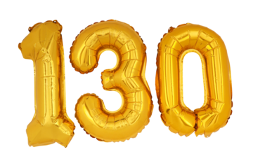 Gold numbers '130' isolated on white background.png