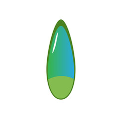 The green drop is beautiful on a transparent background