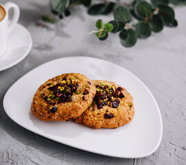Gourmet cookies on elegant tabletop